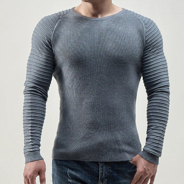 Men's Fashion Casual Crew Neck Raglan Sleeves Sweater