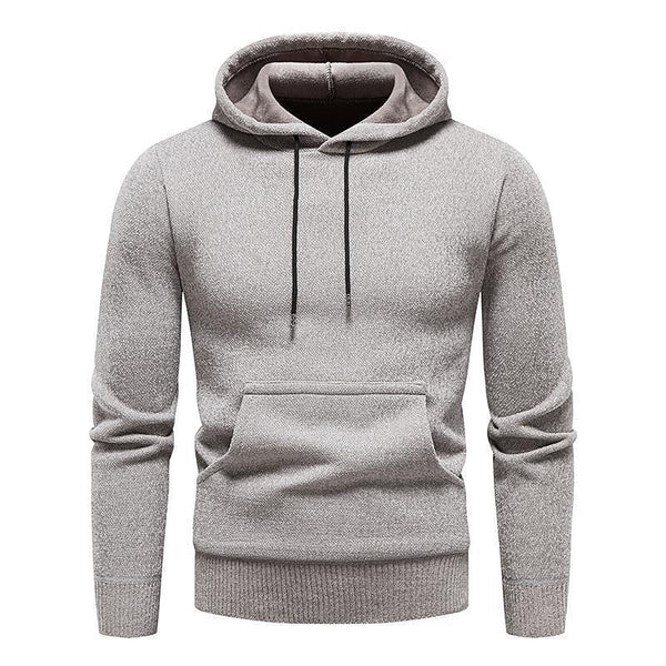 Men's Chenille Basic Casual Pullover Hooded Sweater