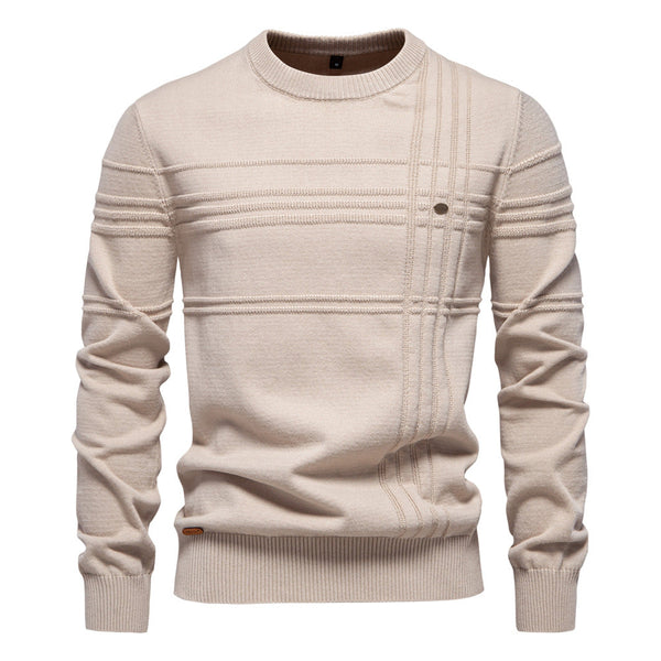 Men's Striped Crewneck Pullover Sweater
