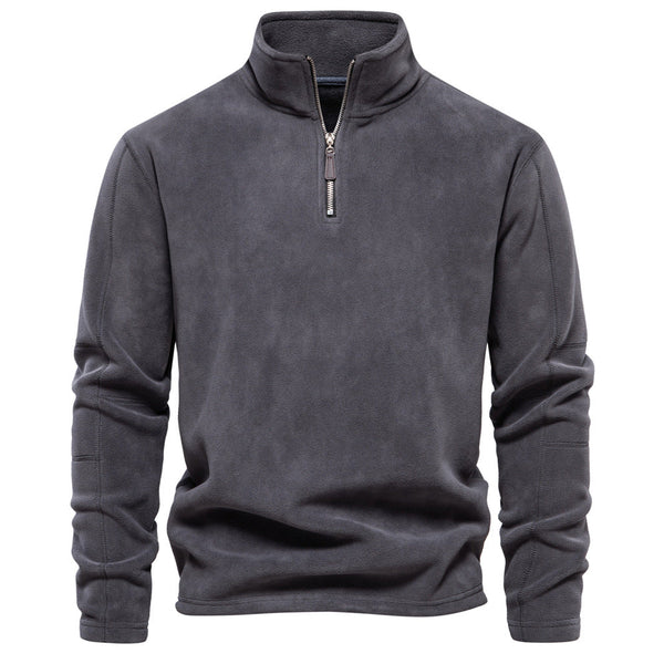 Men's Half-Stand Collar Sherpa Fleece Sweater